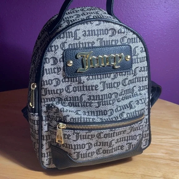 Bags | Juicy Couture Black And Grey Backpack | Poshmark display picture 2